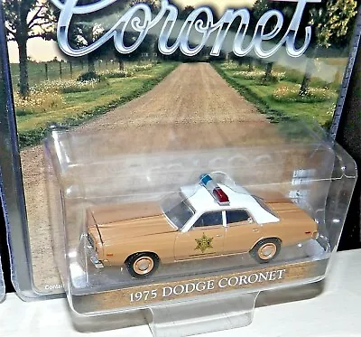 GreenLight 1975 Dodge Coronet Choctaw Hazzard County SHERIFF HOBBY DUKES Police • $9.99