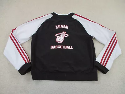 Miami Heat Jacket Womens Medium Black Red Basketball NBA Adidas Ladies A48 • $19.90