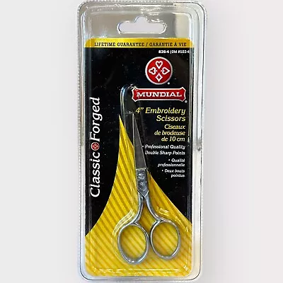 Scissors Mundial 826-4  4-Inch Classic Forged Embroidery Scissors Carbon Steel • $7.99