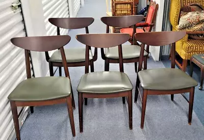 Mid-Century Modern Dining Chairs - Set Of 5 • $750
