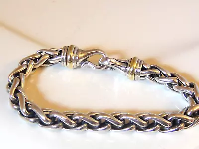 DAVID YURMAN 14K GOLD SS  WHEAT CHAIN BRACELET 8mm  75  • $579.99