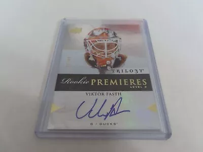 2013-14 Upper Deck Trilogy Rookie Premieres Level 3 Viktor Fasth Autograph 27/49 • $6.62