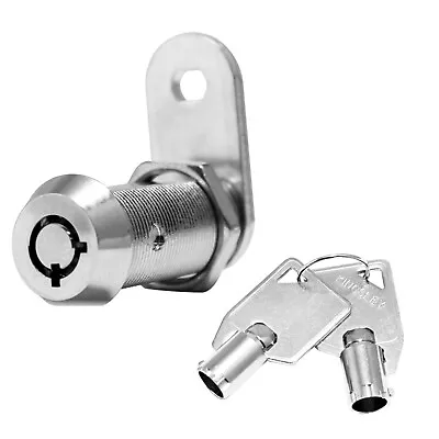 $9.95 • Buy Tubular Cam Lock 1-1/8  Cabinet Toolbox Safe Drawer RV Lock Camper Replacement