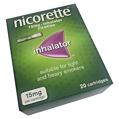 £25 • Buy Nicorette Inhalator 15 Mg - 20 Cartridges Suitable For Light & Heavy Smokers NEW