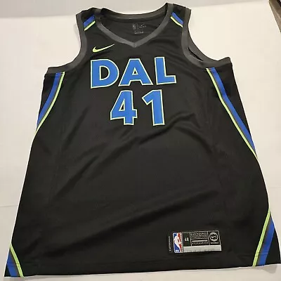 Dirk Nowitzki Dallas Mavericks Nike 18-19 City Edition Swingman Jersey 48/L • $53