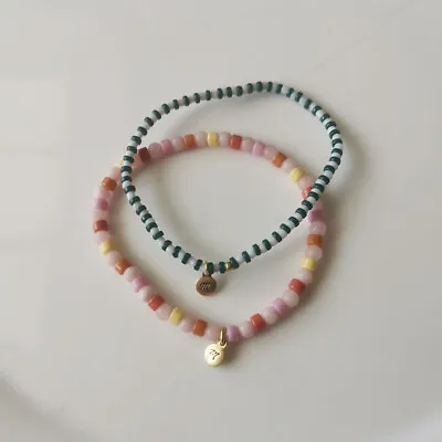 New 2pcs Madewell Beads Stretch Bracelet Gift Fashion Lady Party Holiday Jewelry • $8.99