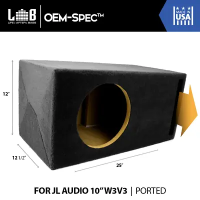 1.25 Ft³ @ 32Hz Ported Enclosure Box For JL Audio 10  W3v3 (10W3v3) Subwoofer • $179.99