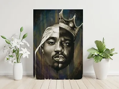 Biggie Smalls BIG 2Pac Tupac Collage Large Poster Art Print Gift Multiple Size • £5