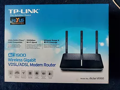 TP-Link Archer VR900 - AC1900 Wireless Gigabit VDSL/ADSL Modem Router (boxed) • £28.50