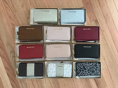 NWT Michael Kors Large Flat Wallet Multi Function Phone Case Wristlet Wallet   • $75