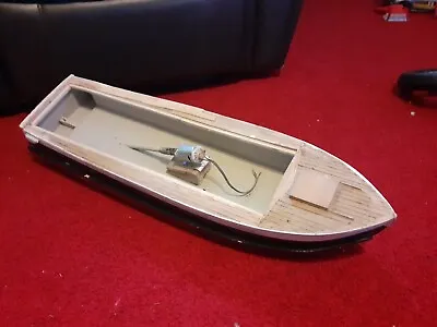 £35 • Buy Vintage 26  Wooden Model Police Launch Boat With Motor For Radio Control