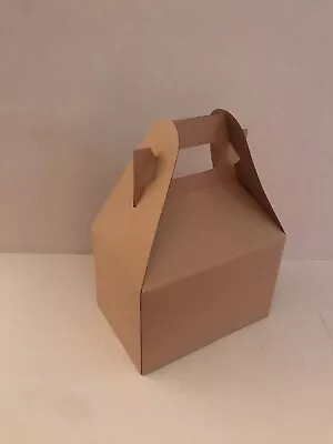 Kraft Boxes 20 Pack Brown Kraft Paper Gable Gift Boxes 6 X 4  X 4 Inches • $17.90