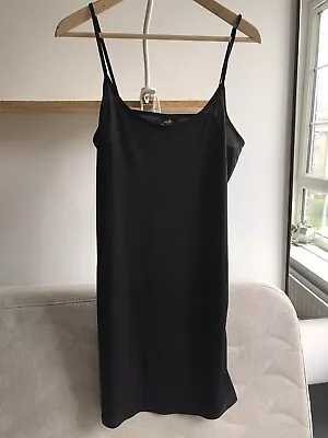 Wallis Longline Cami Camisole Top Black Size 12 Uk Vest - Good Used Condition • £2.40