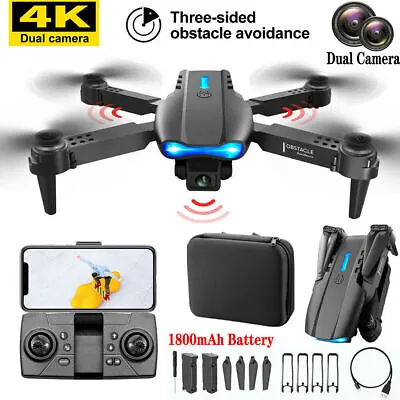 2024 New RC Drone With 4K HD Dual Camera WiFi FPV Foldable Quadcopter+3 Battery • $35.69