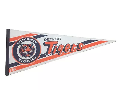 Vintage Detroit Tigers MLB Baseball Full Size Pennant Flag No Pin Holes • $16.99