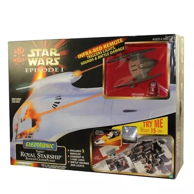 Star Wars Episode 1 Vehicles Naboo Royal Starship Blockade Cruiser/Playset • $349.99