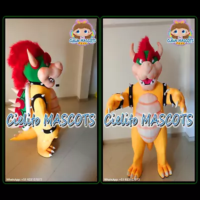 BOWSER Of Mario Bros Mascot Costume Cosplay Botarga Halloween Cielito MASCOTS • $350