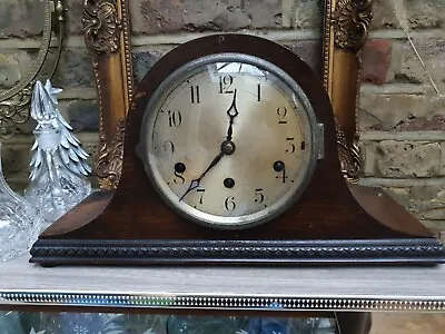 Napoleon Hat Shape Art Deco Wooden Mantel Clock  • £25