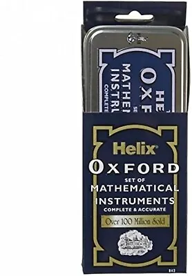 Helix Oxford Maths Set Of 9 Mathematical Metal Geometry Compass Eraser Pencil UK • £11.99