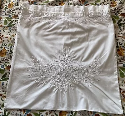 Vintage French Style Large White Linen Laundry Bag With Applique Detail • £20