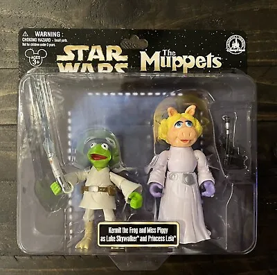 Star Wars The Muppets Kermit & Miss Piggy As Luke Skywalker & Princess Leia NIB  • $100