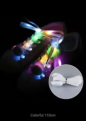 £4.45 • Buy LED Shoe Laces Flash Light Up Colours Glow Flashing Shoelaces White