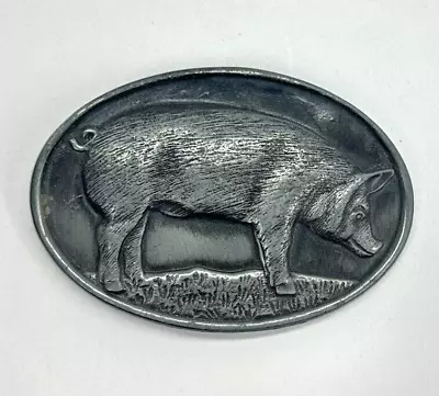 Vintage Buckle Pig Hog Farm AG Wayne Feeds Animal Health Belt Allied Mills • $17.99