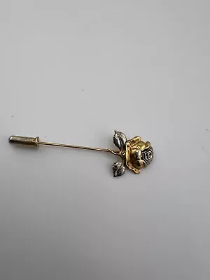 Gold-Tone Men's Groomsmen Wedding Boutonniere Rose Flower Lapel Pin Brooch • $11.24