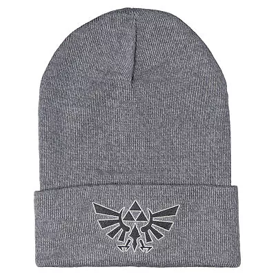 Legend Of Zelda Embroidered Wingcrest Triforce Knit Cuff Beanie Hat Cap • $19.95