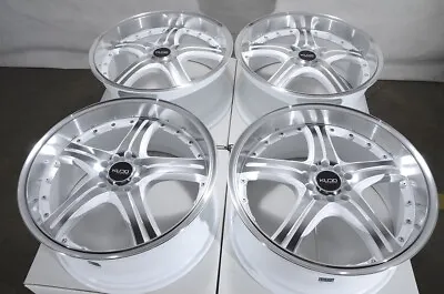 Kudo Racing Utopia 18x8 5x100 5x114.3 5x4.5 White Polish Face Wheels Rims Civic • $849