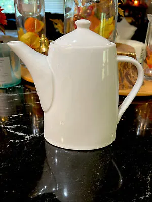 MODERN GOURMET FOODS  Slim 4 Cup White Stoneware Teapot & Lid Minimalist Classic • $10.99