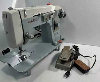 White Sewing Machine Model 162 Antique Vintage Sewing Machine Blue Works • $119.95