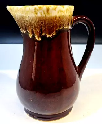 Vintage McCoy Pottery Brown Drip Glaze Pitcher Creamer 7 1/4” • $26.99