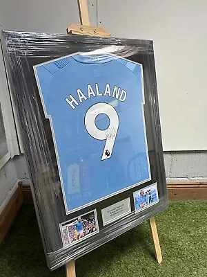 Hand Signed Erling Haaland Manchester City Shirt COA Included • £77