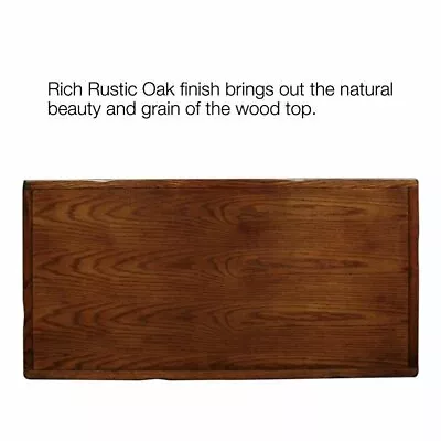 Leick Furniture Rustic Slate Rectangular Wood Coffee Table In Rustic Oak • $203.49