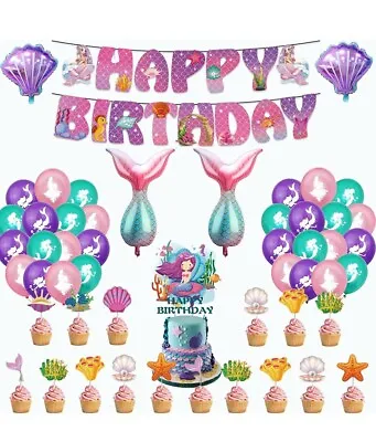 Mermaid Birthday Party Decorations • $13