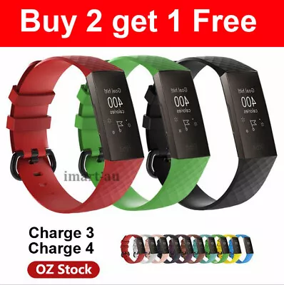 Fitbit Charge 3 4 Band Replacement Wristband Watch Strap Silicone Sport Bands • $4.99