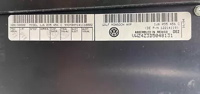 2004 Volkswagen Golf Gls Tdi Radio Amp Audio Amplifier Oem 1j6035456C Monsoon 09 • $62.99