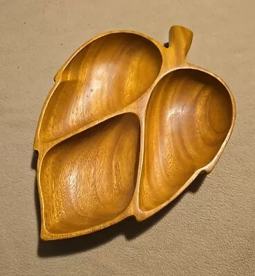 Hawaii Monkey Pod Wood Leaf Serving Tray  • $26.29