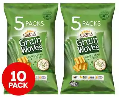 2 X Sunbites Grain Waves Sour Cream & Chives 5-Pack • $14.68