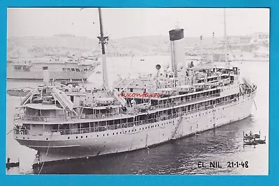 Original Postcard Size Real Photo EL NIL At MALTA  Troop Transport • £1.25