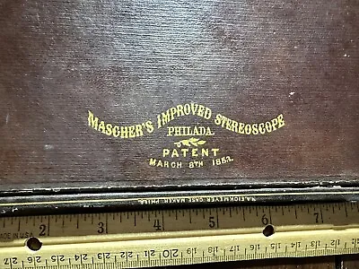 Super Rare Whole Plate COVER MASCHERS IMPROVED STEREOSCOPE DAGUERREOTYPE Viewer • $1712.75