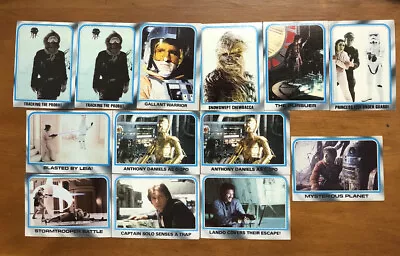 1980 Empire Strikes Back Trading Cards Lot Of 13 • $9.88