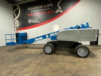 $40950 • Buy 2014 Genie S60x 500lb Pneumatic Telescopic Boom Lift Diesel Aerial Lift 12077