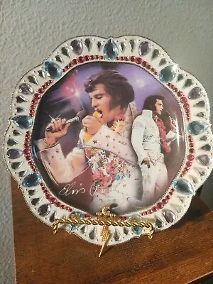 Bradford Exchange Elvis Jeweled Plate  Hawaiian Treasures  Plate 2 With COA  • $26