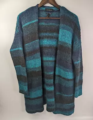 Lane Bryant Size 14/16 Maxi Green Premium Italian Yarn Wool Cardigan Sweater • $17.99
