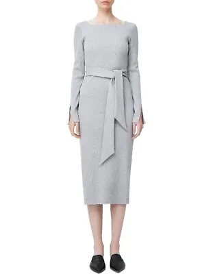 Viktoria & Woods Size 0 (AU 8) Beige Tan Rib Bodycon Organic Cotton Dress W Belt • $65