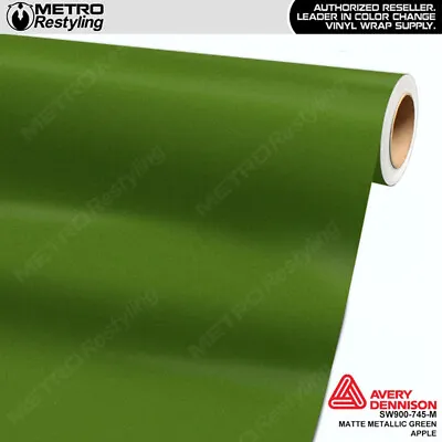 Avery Dennison Matte Green Apple Metallic Vinyl Car Wrap Film Roll | 745-M • $4.95