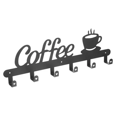 Wall Mounted Mug Holder Coffee Wall Decor Rustic Mug Rack Coffee Cup Wall • £17.16