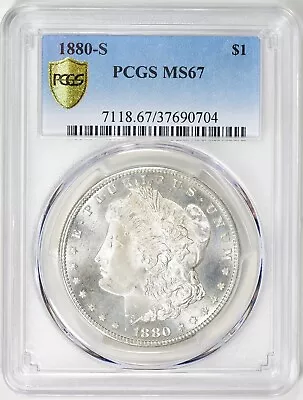 1880-S $1 Morgan Silver Dollar PCGS MS67 Superb! • $910